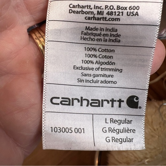 CARHARTT NWOT Men’s Short Sleeve Cotton Button Down Shirt. Double Chest Pocket - Picture 8 of 9